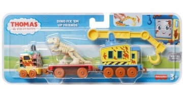 THOMAS I PRZYJACIELE LOKOMOTYWA+WAGONIKI CARLY I SANDY Z DINOZAUREM HHN20