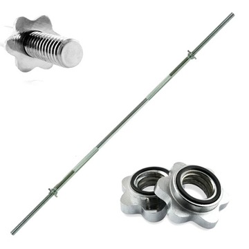 GRYF PROSTY SZTANGA GWINTOWANA 180cm 10kg +ZACISKI