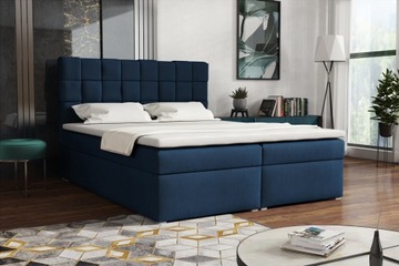 Łóżko kontynentalne tapicerowane boxspring 160x200