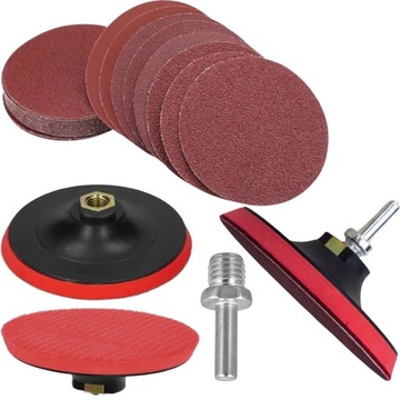 ДИСК НА ШЛИФОВАЛЬНОЙ БУМАГЕ 125 ММ ДЛЯ ШЛИФОВАЛЬНОЙ МАШИНЫ 100 ШТ. + ДИСК В БЕСПЛАТНО