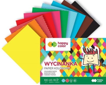 Блок для вырезок из цветной бумаги А5/10 Happy Color