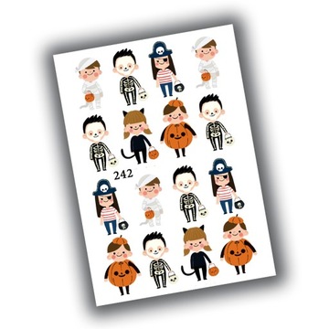 NAKLEJKI HALLOWEEN DLA DZIECI 7,5X10,5 N242
