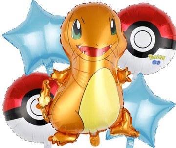 Balony foliowe CHARMANDER POKEMON POKEBAL URODZINY