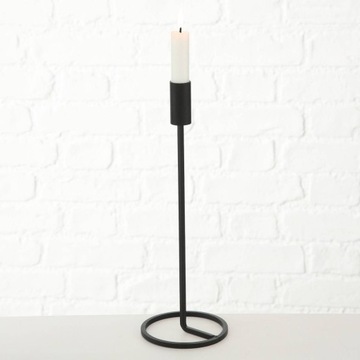 ПОДСВЕЧНИК МЕТАЛЛИЧЕСКИЙ, классический, прямой, черный x3