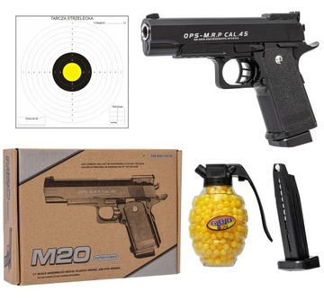 METALOWY PISTOLET NA KULKI COLT + GRANAT + GRATIS