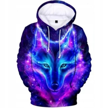 BLUZA 3D WILK WSZYSTKIE ROZMIARY WILKOR WZORY NOWA