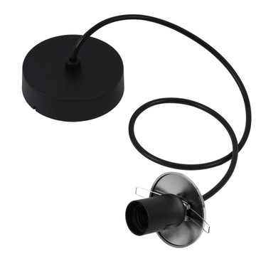 LAMPA WISZĄCA SUFITOWA LINKA DO ZAWIESZENIA LAMPY CZARNA CHROM E27 102.5CM