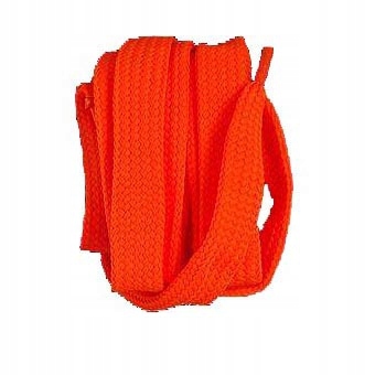 Sznurowadła płaskie 130cm grube bawełniane orange