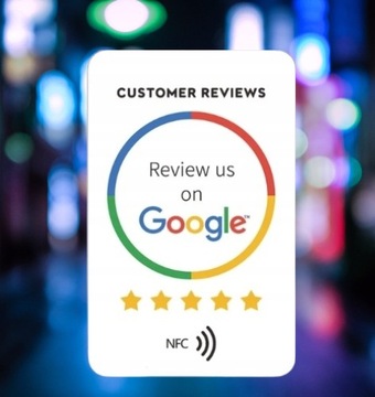 НАКЛЕЙКА ДЛЯ ОСТАВЛЕНИЯ ОТЗЫВОВ GOOGLE NFC CARD + БОНУС