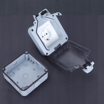 Наружная настенная розетка с одинарной вилкой IP66 15A