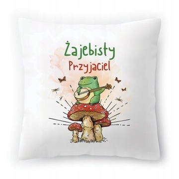 Poduszka Dla Przyjaciela na Urodziny na Prezent z Nadrukiem ze Zdjęciem