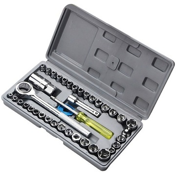 НАБОР ТОРЦЕВЫХ КЛЮЧЕЙ ТОРЦЕВЫЕ КЛЮЧИ 40EL СТАЛЬНОЙ КОРПУС АДАПТЕРЫ С ХРАПОВКОЙ