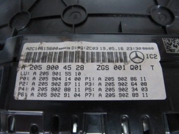 MERCEDES AMG W205 PŘÍSTROJOVÁ DESKA - GB A2059004528