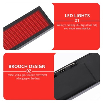 Этикетки Табличка с защитной булавкой LWLL Светодиодный знак