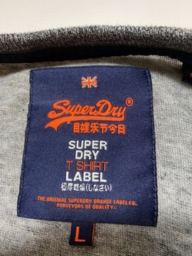 Superdry Super DRY SZARY LONG SLEEVE BLUZA /L