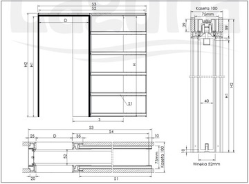 Кассета оценки 70 см без запечатанной однократной раздвижной двери Густавсон