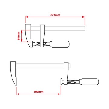Плотницкий зажим, винтовой зажим Тип F