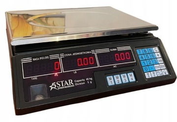 WAGA SKLEPOWA ELEKTRONICZNA MAGAZYNOWA LCD 40kg/2g
