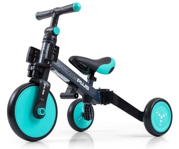 Трехколесный велосипед 4-в-1 с ручкой Optimus Plus Blue Mint Milly Mally