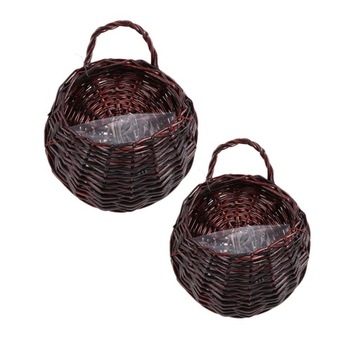Rattanowa wiklinowa doniczka wisząca donica n