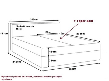 PARIS континентальная кровать с обивкой 200x200