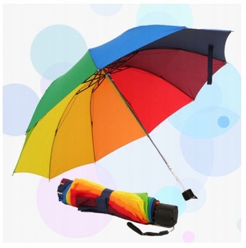 tęczowa parasolka parasol tęcza