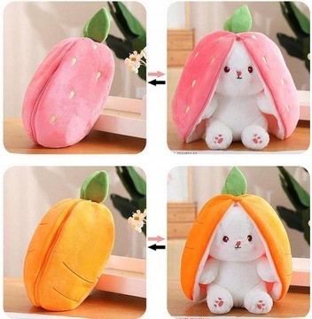 ПЛЮШЕВАЯ ИГРУШКА ДЛЯ ДЕТЕЙ КЛУБНИКА-МАСКОТ МОРКОВЬ-КРОЛИК-ТАСМАН БОЛЬШАЯ 25 СМ