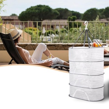 СУШИЛЬНАЯ СЕТКА ДЛЯ СУШКИ ГРИБНЫХ ТРАВ РЫБНЫХ ФРУКТОВ 80СМ 4 ПОЛКИ СКЛАДНЫЕ