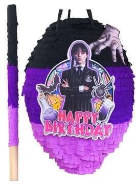 PINIATA WEDNESDAY ADDAMS HAPPY BIRTHDAY XL + KIJ