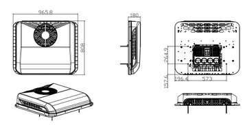 Klimatyzator dachowy / klimatyzacja postojowa do kampera Coolpro 2800C 12V