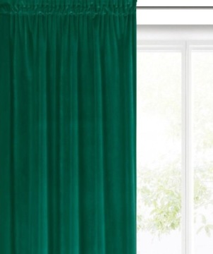ZASŁONY WELWET 135x250 GREEN TAŚMA Na Wymiar