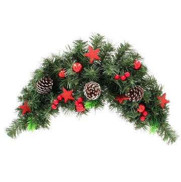 STROIK ŚWIĄTECZNY Z OZDOBAMI GIRLANDA 60 cm