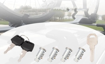 4x Zamki wkładki uniwersalne do bagażników.