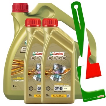 CASTROL EDGE TITANIUM FST 0W-40 A3/B4 6L ZAWIESZKA