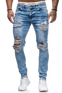 Joggery Jeansy Spodnie Jeansowe Denim Light Blue