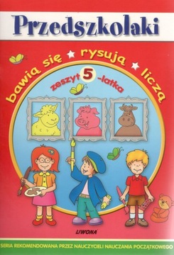 Przedszkolaki bawią się rysują zeszyt 5 latka