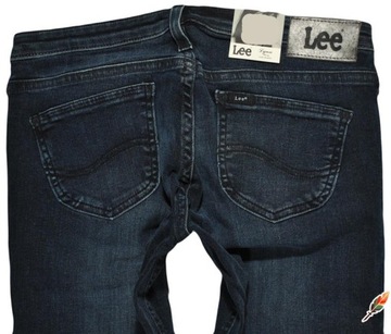 LEE spodnie LOW blue JEANS skinny LYNN W28 L33