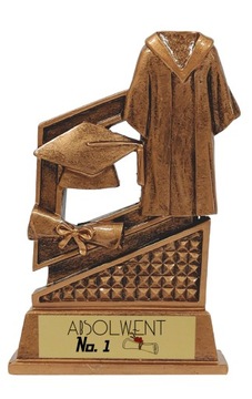 Statuetka ABSOLWENT NO. 01 ABSOLWENTKA SZKOŁA Zakończenie roku U305