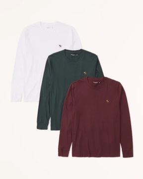 Abercrombie & Fitch Koszulki Długi Rękaw 3-Pack Longsleeve L WAWA MARRIOTT