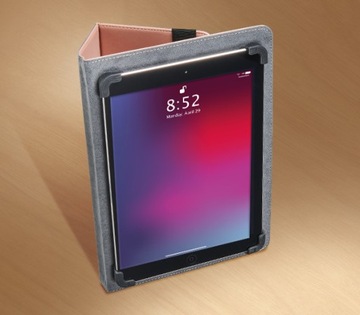 ЧЕХОЛ ДЛЯ ПЛАНШЕТА 11 ДЮЙМОВ С ПОДСТАВКОЙ, УНИВЕРСАЛЬНЫЕ ДЕРЖАТЕЛИ REINSTON, РОЗОВЫЙ