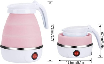 СИЛИКОНОВЫЙ СКЛАДНОЙ ТУРИСТИЧЕСКИЙ ЧАЙНИК 600ВТ 220 В