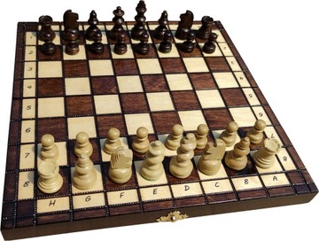SZACHY drewniane PODRÓŻNE - 27cm - klasyczne - GRA