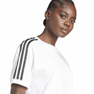 T-Shirt koszulka damska adidas 3-Stripes IR8051 Biały Regular Fit