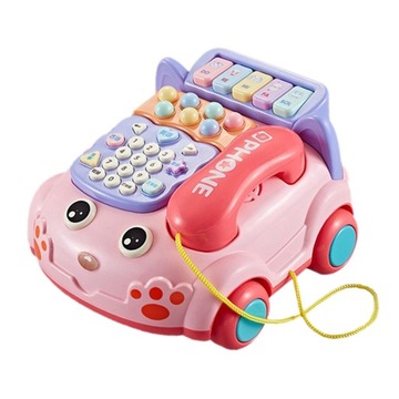 Baby Phone Toy Cartoon Baby Musical Toys for Pink