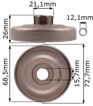 БАРАБАН СЦЕПЛЕНИЯ HUSQVARNA 340 345 350 445 450