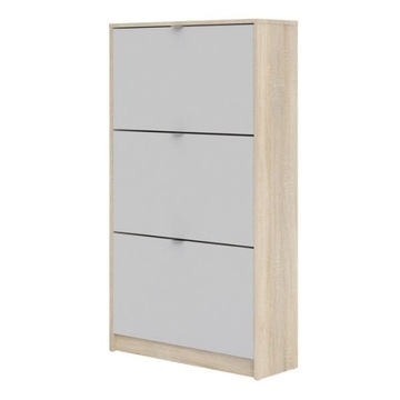 Szafka na buty dąb sonoma wysoka komoda biały front wolnostojąca ROMA 70cm