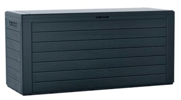 Skrzynia ogrodowa kufer WOODEBOX antracyt 280 litrów 280L / na balkon taras