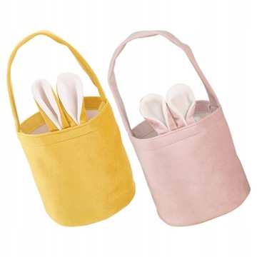 Bunny Ear Basket Kids Goodie Bags Favor 2 szt
