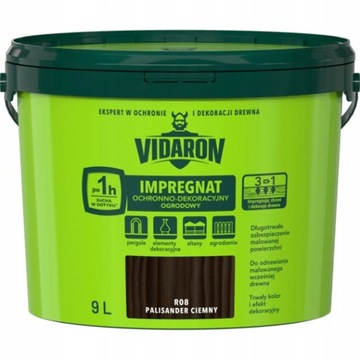 VIDARON IMPREGNAT OGRODOWY PALISANDER CIEMNY 9L