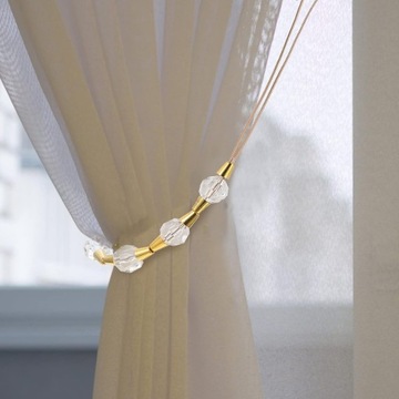 2szt Crystal Curtain Rope Curtain Blocks Krawaty do zasłon zewnęt